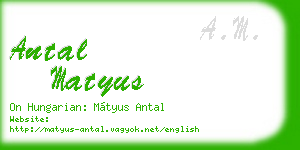 antal matyus business card